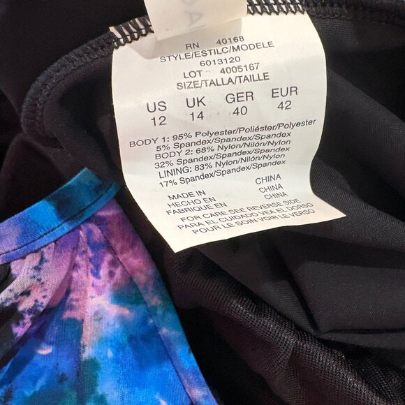 Magicsuit by Miraclesuit Aubrey Peaceout Swimsuit 1-PC Black Multi Size 12 NEW - Picture 9 of 9